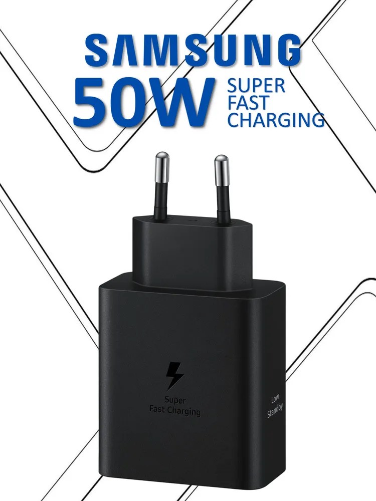 картинка Зарядное устройство Samsung 50W Power Adapter Duo USB-C Cable (5A/ 1.8m) от магазина КомпьютерЦентр