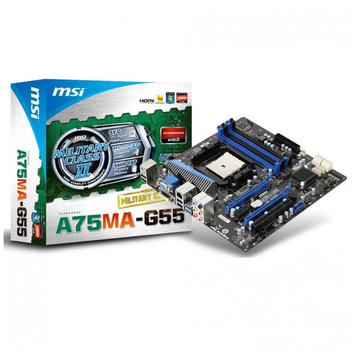 картинка Материнская плата MSI A75MA-G55 (A75MA-G55) от магазина КомпьютерЦентр