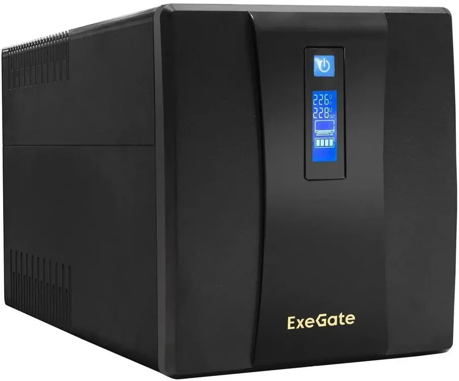 картинка ИБП ExeGate EP285512RUS SpecialPro Smart LLB-1600.LCD.AVR.4SH 1600VA/ 950W, LCD, AVR, 4*Schuko, черный от магазина КомпьютерЦентр