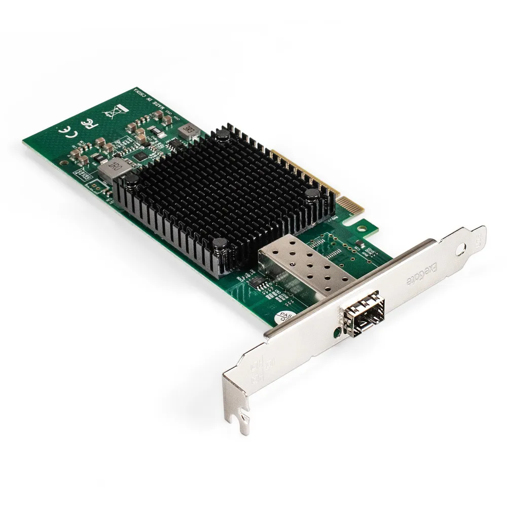 картинка Сетевая карта ExeGate EXE-X520-DA1 PCI-E x8 v3.0, порты 1xSFP+ 10Gb/ s (10/ 5/ 2.5/ 1Gb/ s, 100Mb/ s), Server NIC Intel Chipset JL82599EN от магазина КомпьютерЦентр