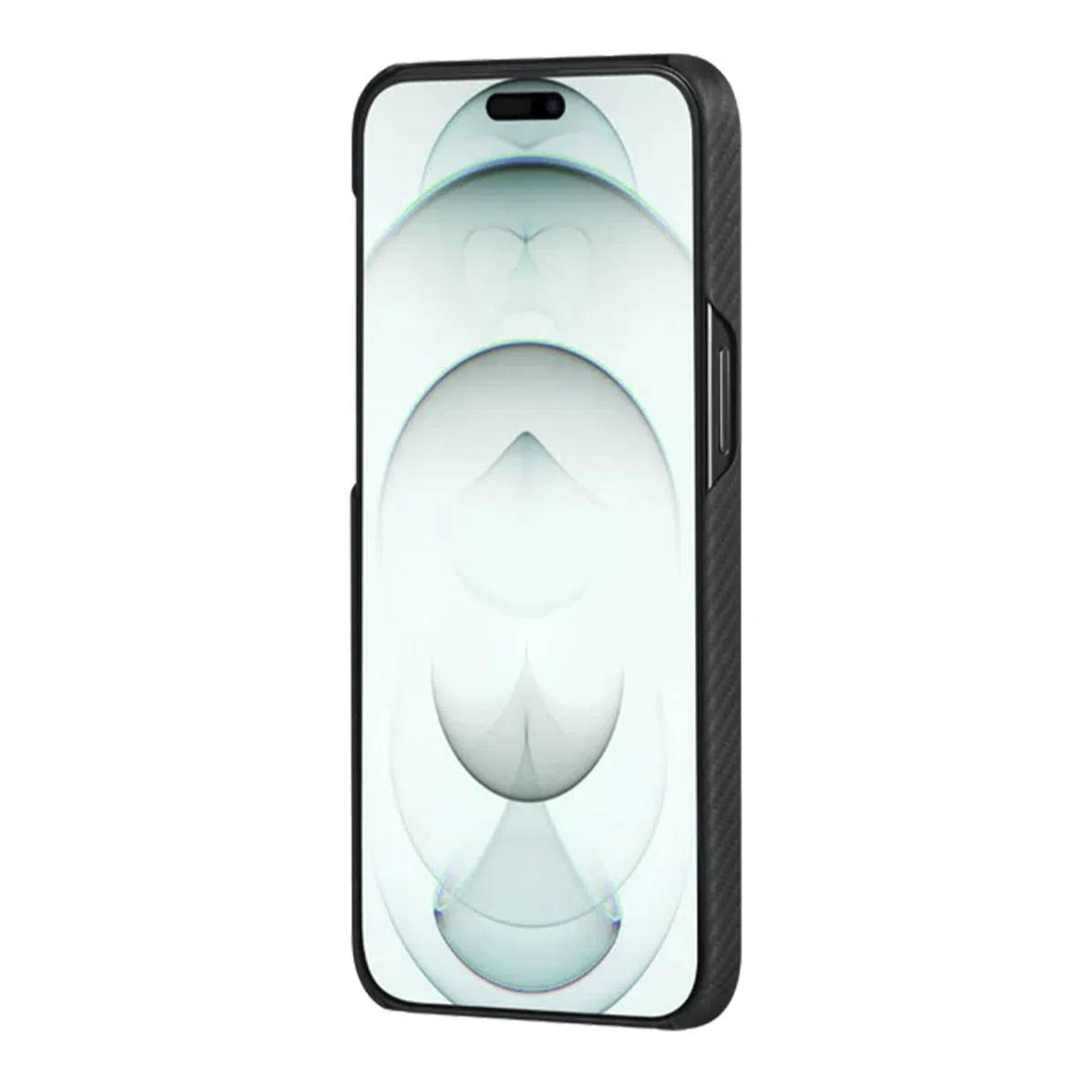 картинка Чехол PITAKA MagEZ Case 4 для iPhone 15 Pro MAX 6.7'', черный/ серый (Black/ Grey Twill) 600D от магазина КомпьютерЦентр