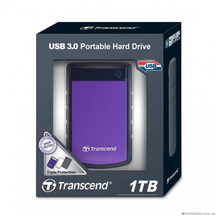 картинка Жесткий диск внешний Transcend 1Tb StoreJet 25H3P 2.5″ 8Mb 5400rpm USB3.0 (TS1TSJ25H3P) от магазина КомпьютерЦентр