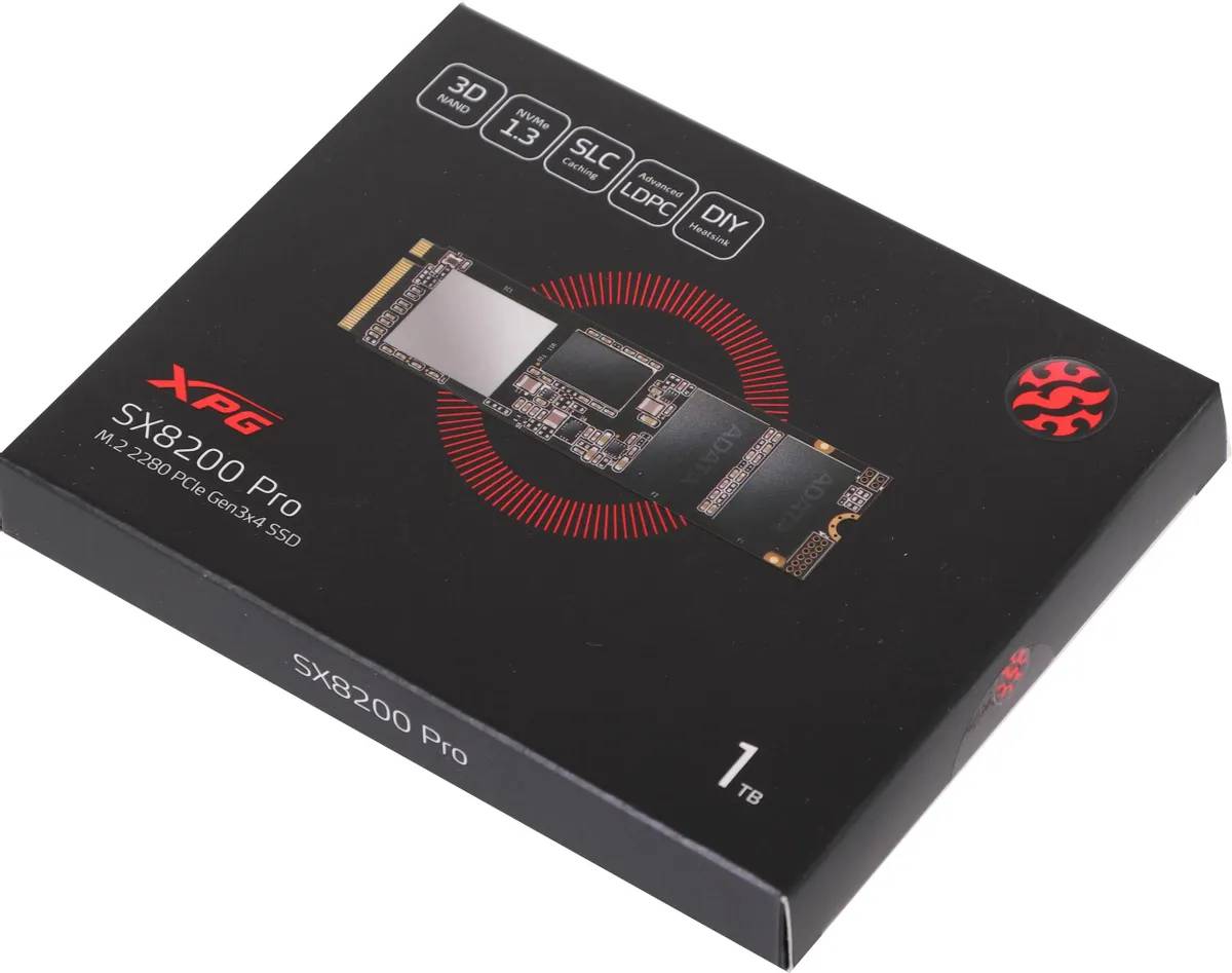 картинка SSD накопитель 1Tb A-Data XPG SX8200 Pro M.2 2280 PCI-E (ASX8200PNP-1TT-C) от магазина КомпьютерЦентр
