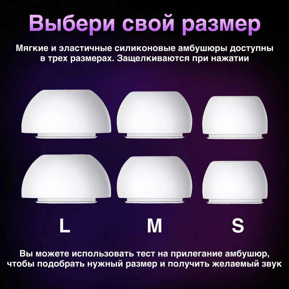 картинка Амбушюры для AirPods Pro /  AirPods Pro 2 (3 шт. S/ M/ L) от магазина КомпьютерЦентр