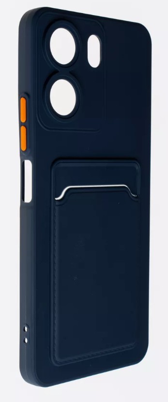 картинка Чехол на Xiaomi Redmi 13C Poco C65 Soft Touch с кардхолдером, синий от магазина КомпьютерЦентр