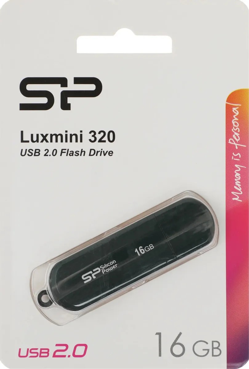 картинка USB накопитель 16Gb SiliconPower LuxMini 320 Green (SP016GBUF2320V1N) от магазина КомпьютерЦентр