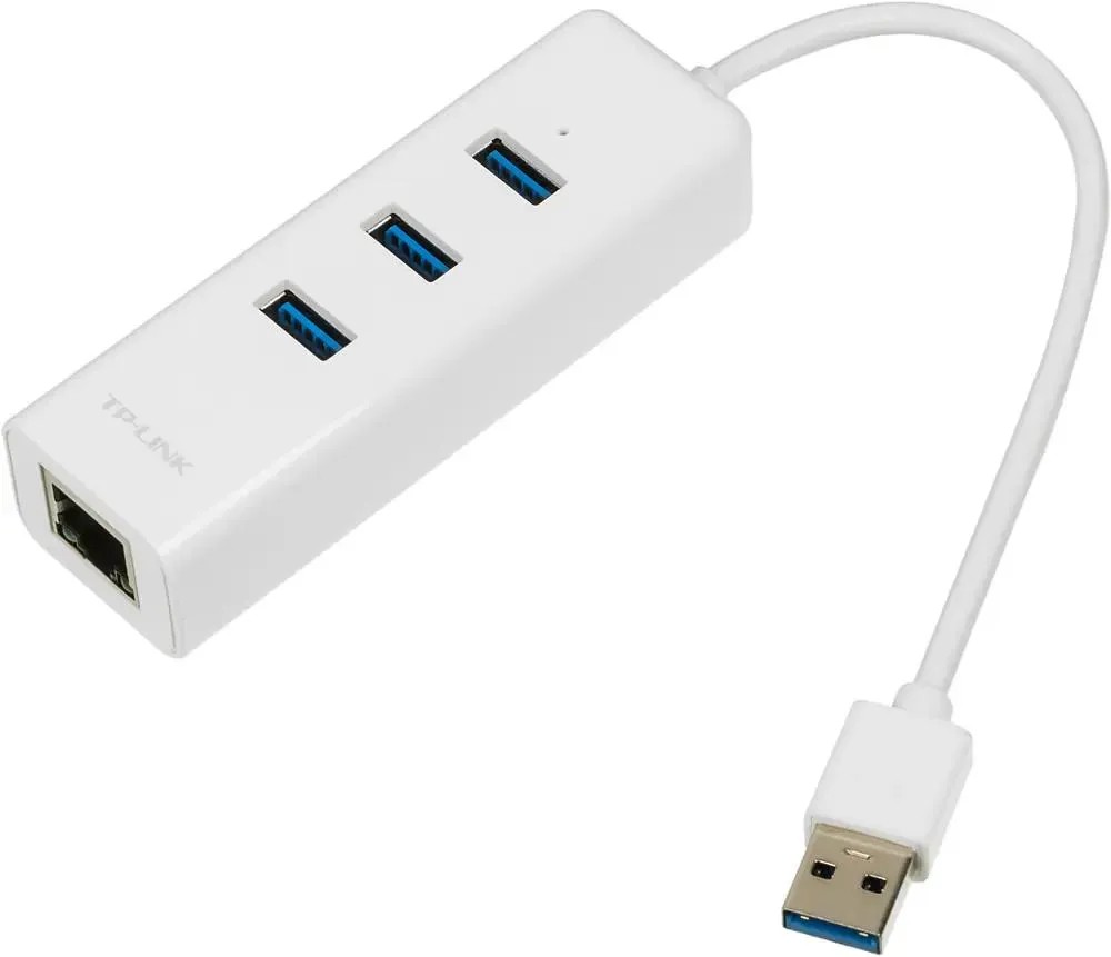 картинка HUB 3 порта+Gigabit TP-Link Ethernet Adapter 2 in 1 Стыковочная станция TP-Link UE330 от магазина КомпьютерЦентр