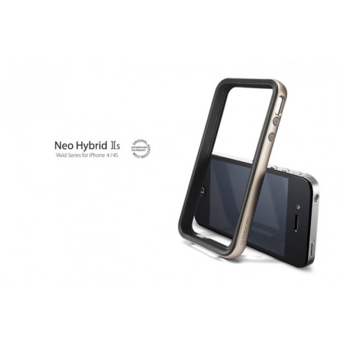 картинка Чехол SGP Case Neo Hybrid 2S Vivid Series Champagne Gold for iPhone 4/4S (SGP08360) от магазина КомпьютерЦентр