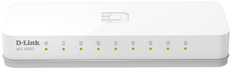 картинка Switch 8-port D-Link DES-1008C/ B1A неуправляемый 10/ 100BaseTX от магазина КомпьютерЦентр