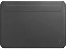 картинка Чехол для ноутбука MacBook Air 13/  Pro 13 (2018-2020) WIWU Leather Skin Pro 2 Sleeve Space Gray от магазина КомпьютерЦентр