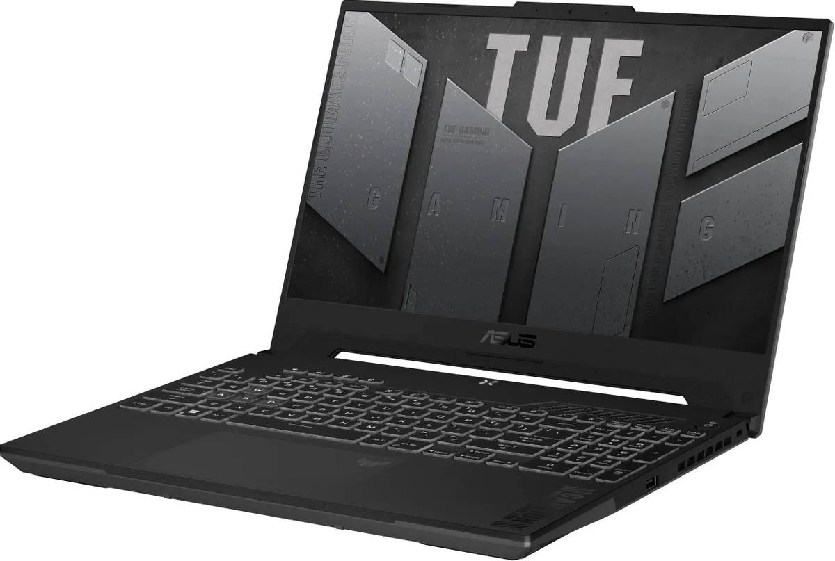 картинка Ноутбук ASUS TUF Gaming A15 (FA507NV-LP025) 15.6'' (FHD/ IPS/ 144Hz)/  Ryzen 5 7535HS/  16ГБ DDR5/  SSD 512ГБ/  GeForce RTX4060 8 ГБ/  без ОС, серый от магазина КомпьютерЦентр