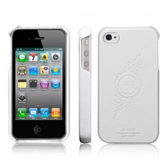 картинка Чехол для iPhone 4 SGP Leather Grip infinity White (SGP06901) от магазина КомпьютерЦентр