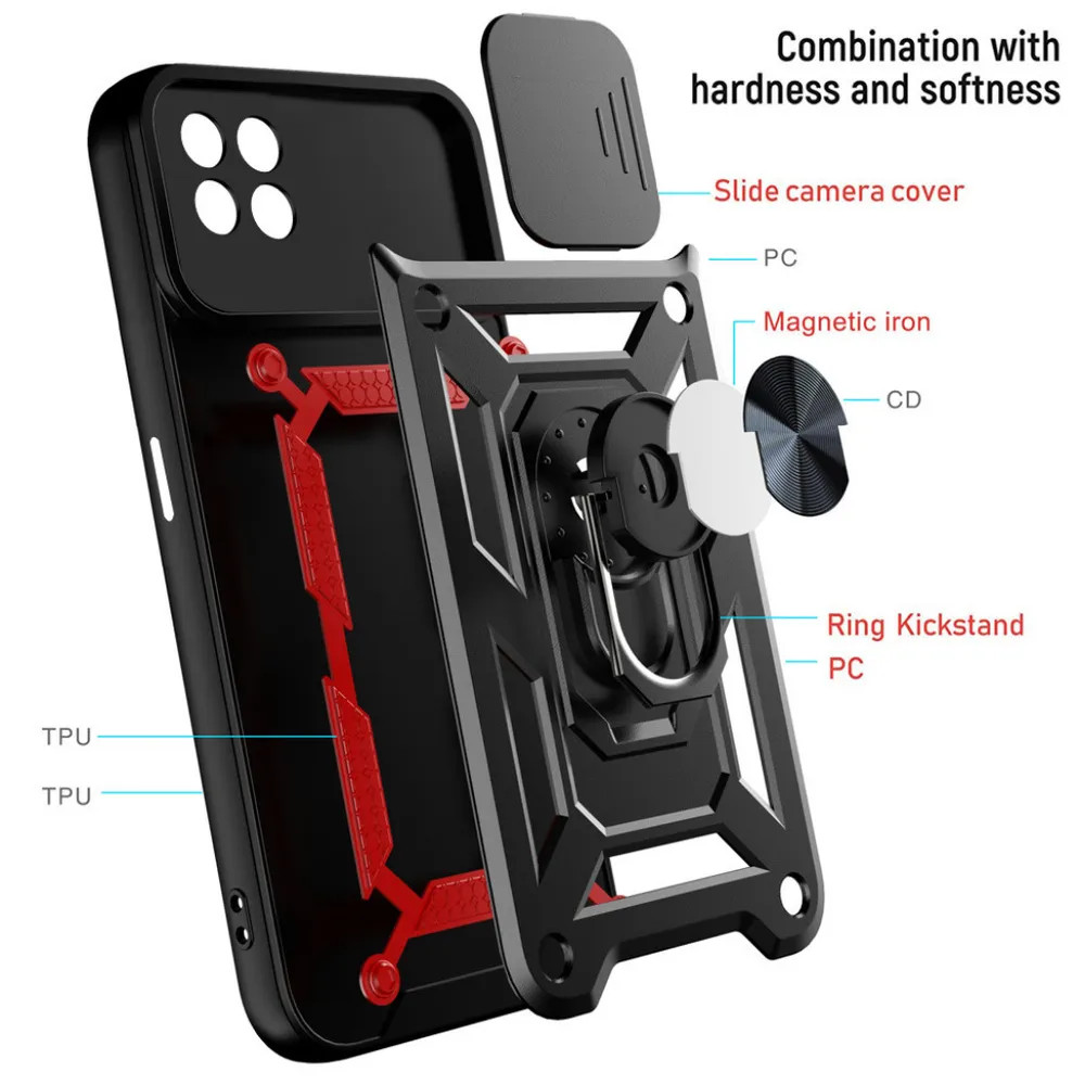 картинка Чехол противоударный armors для Realme 8i и Narzo 50 4G (Черный) от магазина КомпьютерЦентр