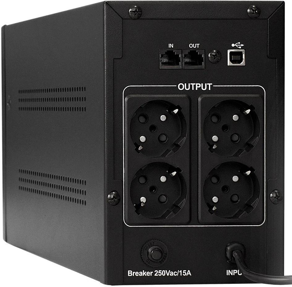 картинка ИБП ExeGate EP285490RUS SpecialPro Smart UNB-1200.LED.AVR.EURO.RJ.USB 1200VA/ 750W, LED, AVR, 4 евророзетки, RJ45/ 11, USB, Black от магазина КомпьютерЦентр