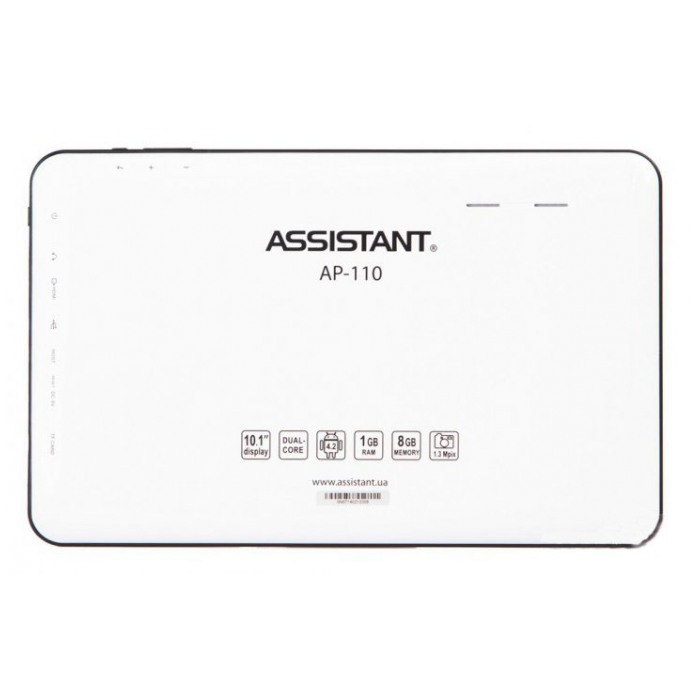 картинка Планшетный ПК Assistant AP-110 White от магазина КомпьютерЦентр