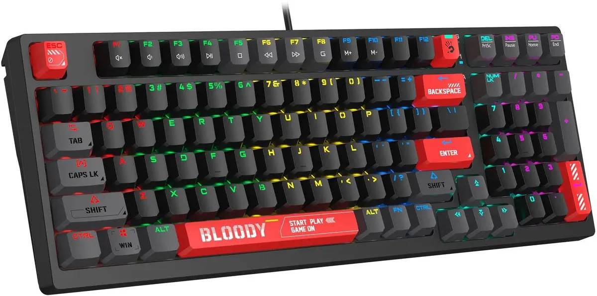 картинка Клавиатура A4Tech Bloody S98 механическая красный USB for gamer LED (S98 RED) от магазина КомпьютерЦентр