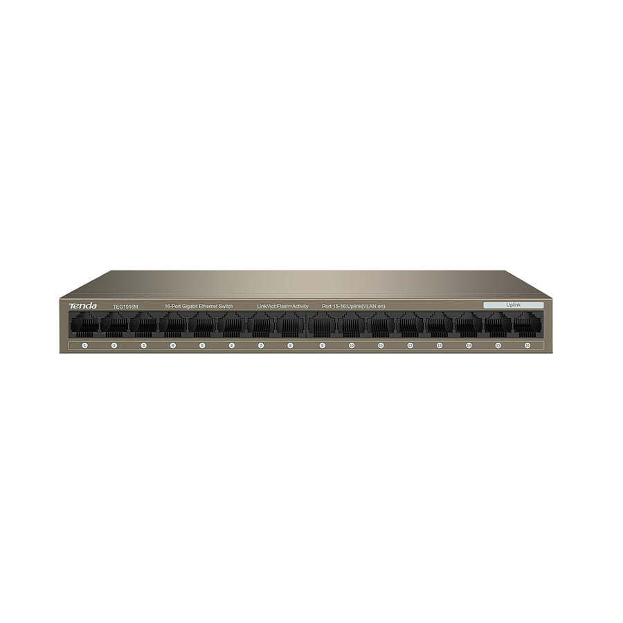 картинка Switch 16-port Tenda TEG1016M 16xGbE от магазина КомпьютерЦентр