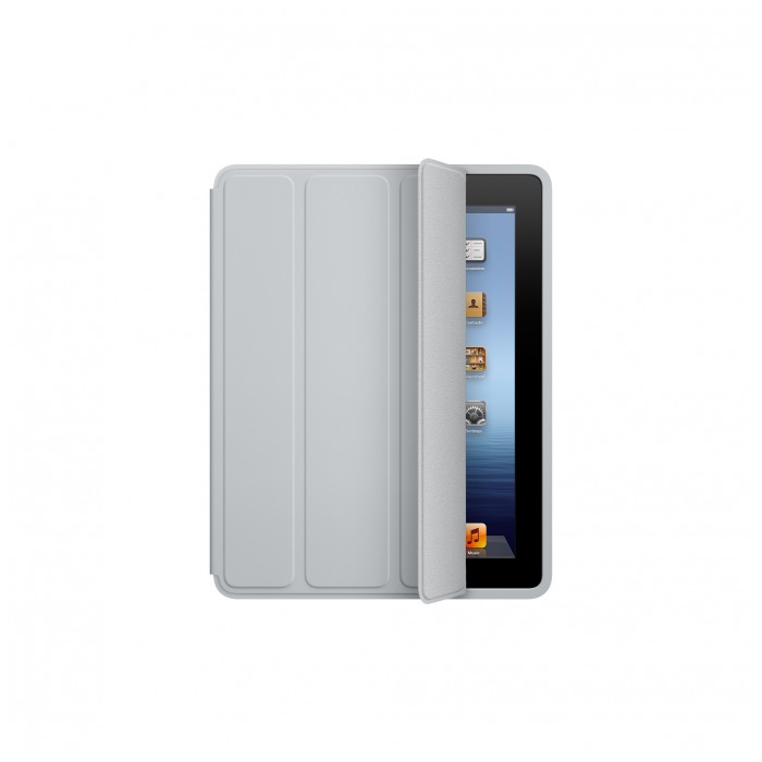 картинка Чехол Apple Case Smart Case Polyurethane Light Grey for New iPad/ iPad2 (md455) от магазина КомпьютерЦентр