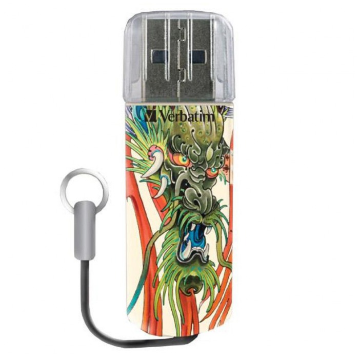 картинка Флешка USB Verbatim 16Gb Mini Tattoo Dragon (49888) от магазина КомпьютерЦентр
