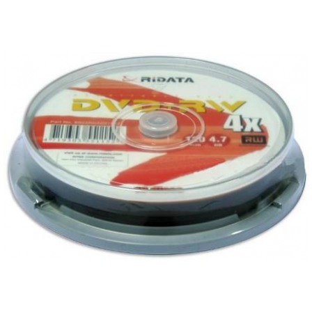 картинка Диски Ridata DVD+RW 4,7GB 4x Cake 10 pcs от магазина КомпьютерЦентр