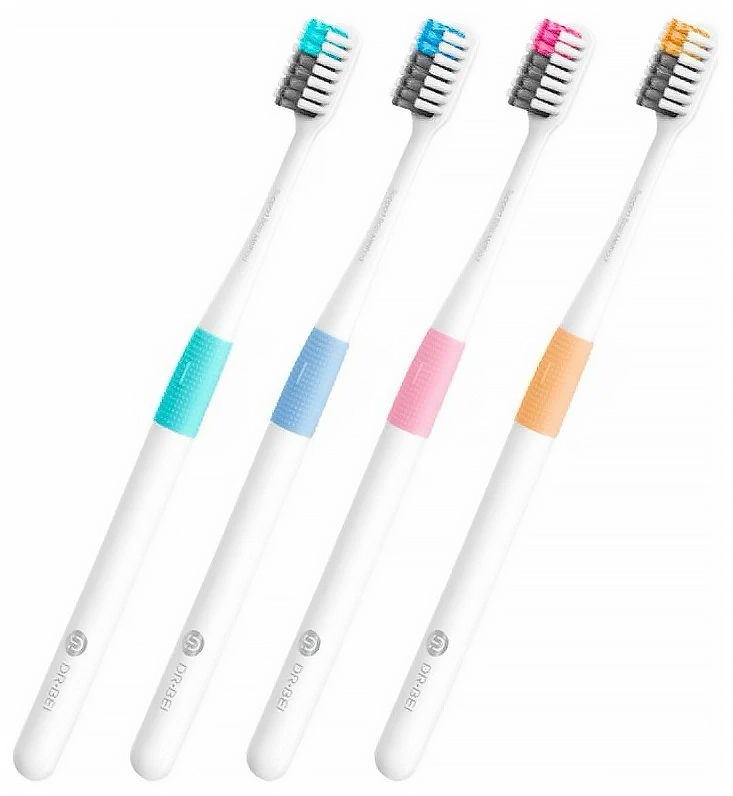 картинка Набор зубных щеток Xiaomi Dr. Bei Bass Method Toothbrush Multicolor 4шт. от магазина КомпьютерЦентр