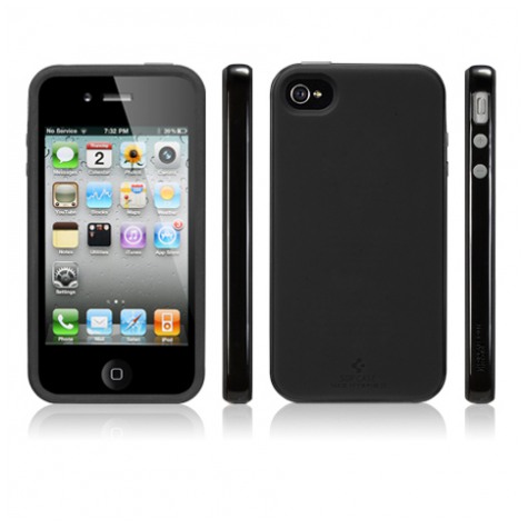 картинка Чехол SGP Case Neo Hybrid-2 Color Series Black for iPhone 4 (SGP07773) от магазина КомпьютерЦентр