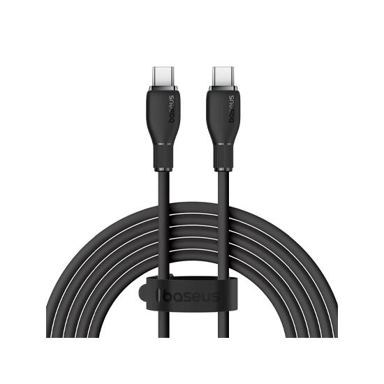 картинка Кабель Baseus Pudding Series Fast Charging Cable Type-C to Type-C 100W 1.2m Black от магазина КомпьютерЦентр
