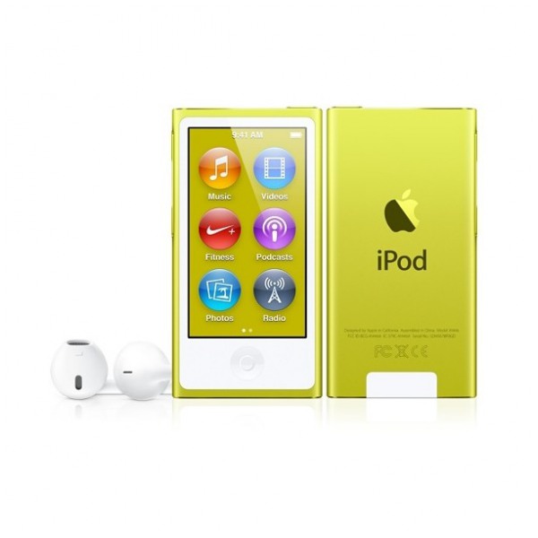 картинка Плеер MP3/MP4 Apple iPod nano 16Gb Yellow (7Gen) (MD476) от магазина КомпьютерЦентр