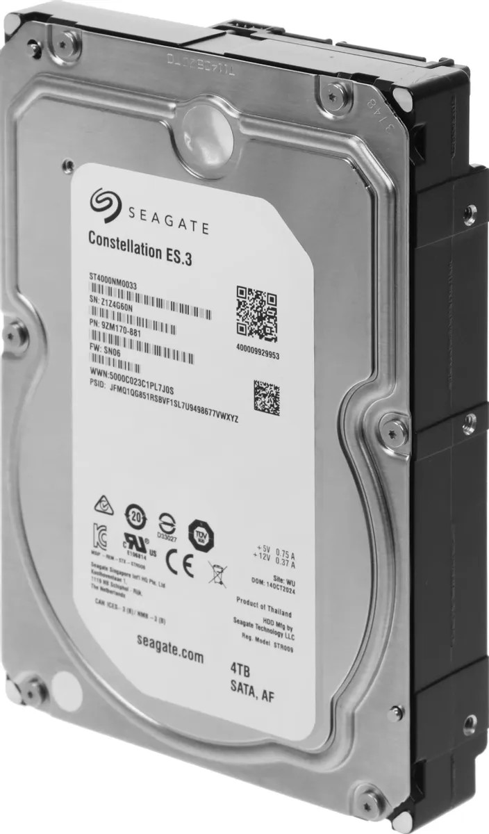 картинка HDD 4.0Tb Seagate 3.5'' Constellation ES.3 SATAIII 7200 rpm; 128 Mb cache; ST4000NM0033 от магазина КомпьютерЦентр