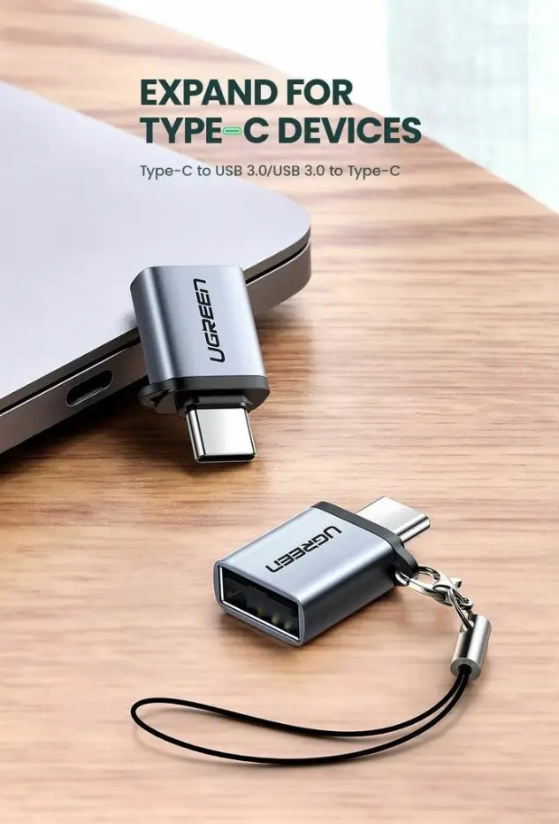 картинка Переходник OTG USB 3.0 Type-C --> USB 3.0 Af Ugreen 50283 от магазина КомпьютерЦентр