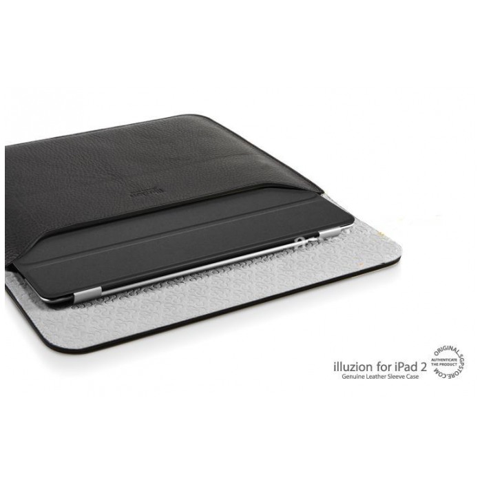 картинка Чехол SGP Leather Case illuzion Sleeve Series Black for iPad 2/iPad (SGP07635) от магазина КомпьютерЦентр