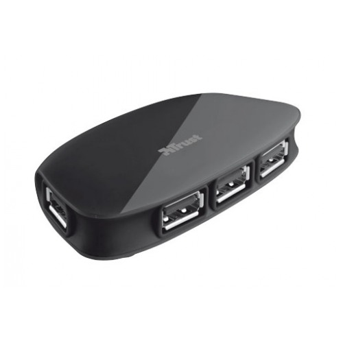 картинка HUB USB Trust Plata 4-port Black (18678) от магазина КомпьютерЦентр