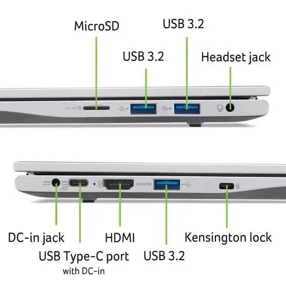 картинка Ноутбук Acer Aspire Lite 3 AL14-31P-C8EV 14'' IPS / 8Gb / 256Gb SSD / Gray (NX.KS8ER.001) от магазина КомпьютерЦентр