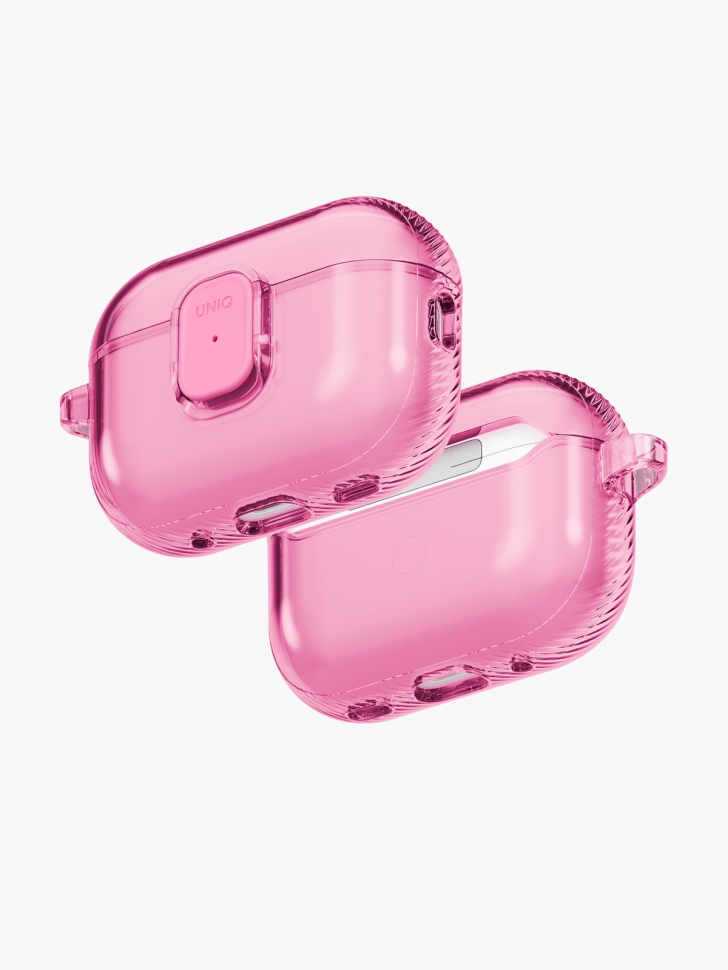 картинка Чехол Uniq Glase PRO TPU Lock Candy Pink для AirPods Pro 3, розовый от магазина КомпьютерЦентр