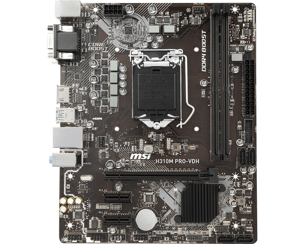 картинка Материнская плата MSI H310M PRO-VDH от магазина КомпьютерЦентр