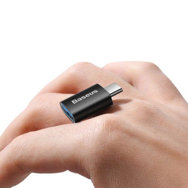 картинка Adapter Baseus Ingenuity Series Mini OTG Adaptor Type-C to USB-A 3.1 Black от магазина КомпьютерЦентр