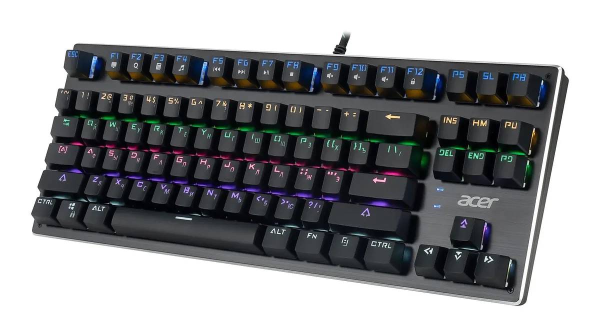 картинка Клавиатура Acer OKW126 механическая черный USB for gamer LED (ZL.KBDEE.00G) от магазина КомпьютерЦентр