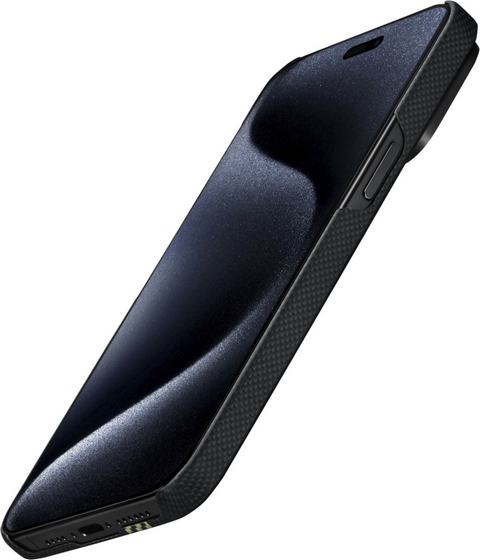 картинка Чехол PITAKA MagEZ Case 5 для iPhone 15 Pro MAX 6.7'', принт разрыв линии (Break The Line) от магазина КомпьютерЦентр