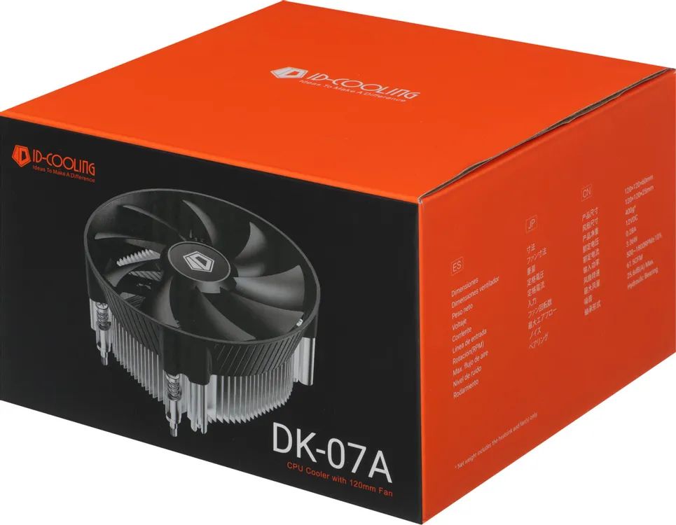 картинка Вентилятор ID-Cooling DK-07A 125W Soc-AM5/ AM4 серебристый/ черный 4-pin 14-26dB Al от магазина КомпьютерЦентр