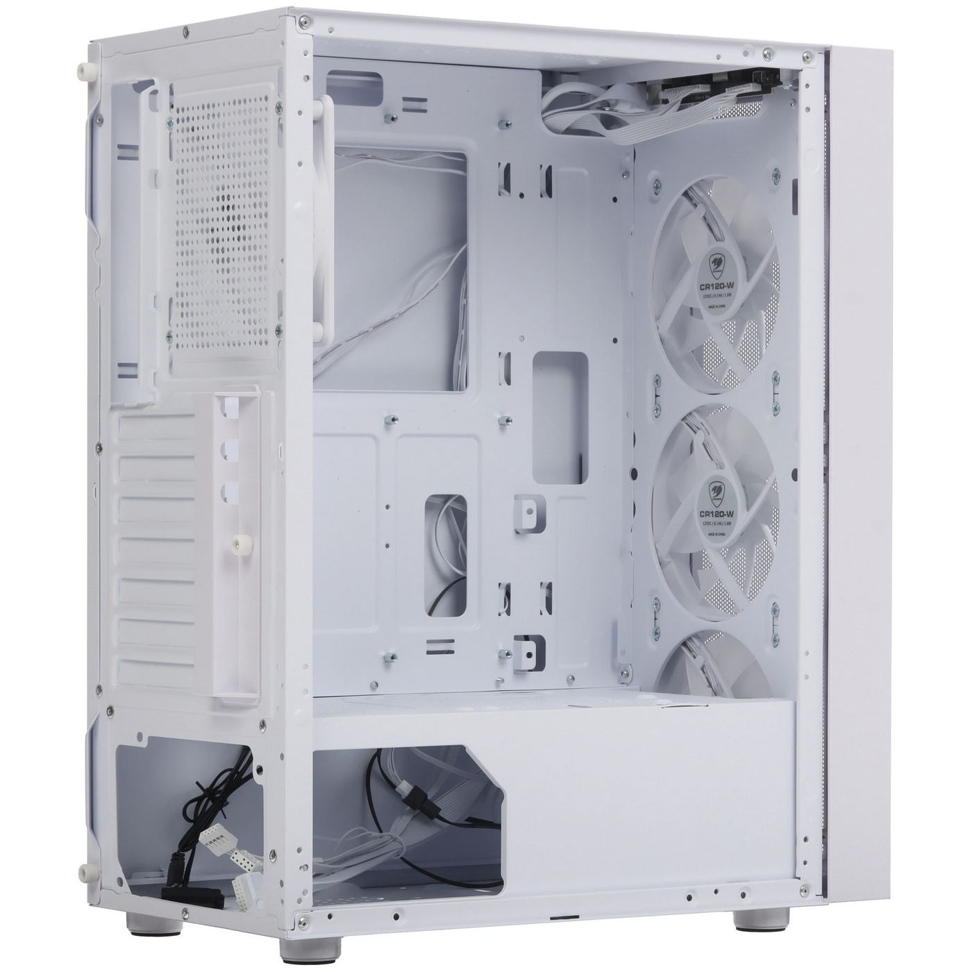 картинка Корпус Cougar Mid Tower MX160 ARGB White, USB 3.0x2, Type-C, 4xARGB fan, no PSU от магазина КомпьютерЦентр