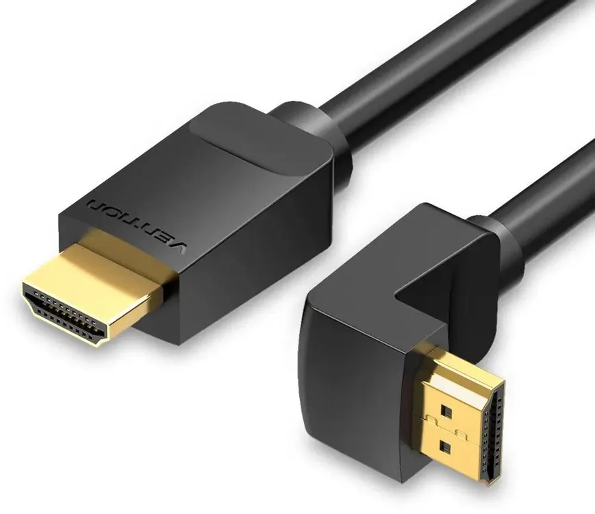 картинка Кабель HDMI Vention 2m (AAQBH) HDMI High speed v2.0 with Ethernet 19M/ 19M угол 270 от магазина КомпьютерЦентр