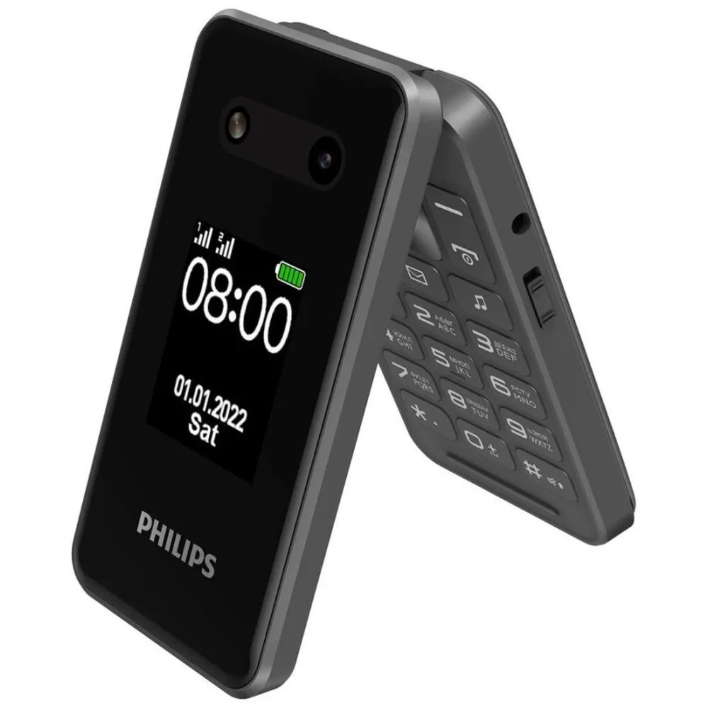 картинка Телефон мобильный Philips E2602 2.8'' Gray Раскладушка от магазина КомпьютерЦентр