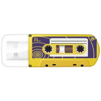картинка Флешка USB Verbatim 32Gb Mini Cassette Edition Yellow/ рисунок (49393) от магазина КомпьютерЦентр