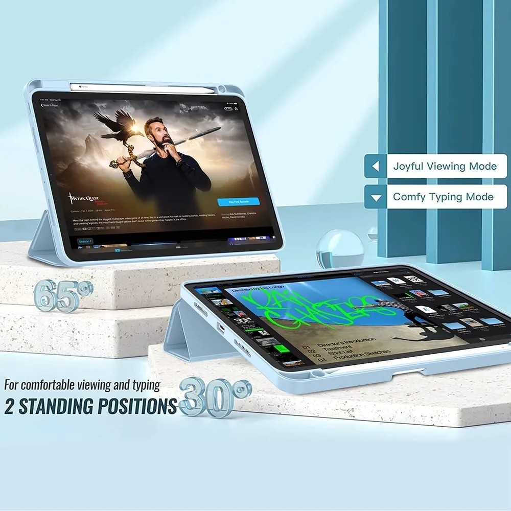 картинка Чехол Apple Smart Case Leather for iPad Pro 11'' 2020/ 2021/ 2022 with pencil, Light Blue от магазина КомпьютерЦентр