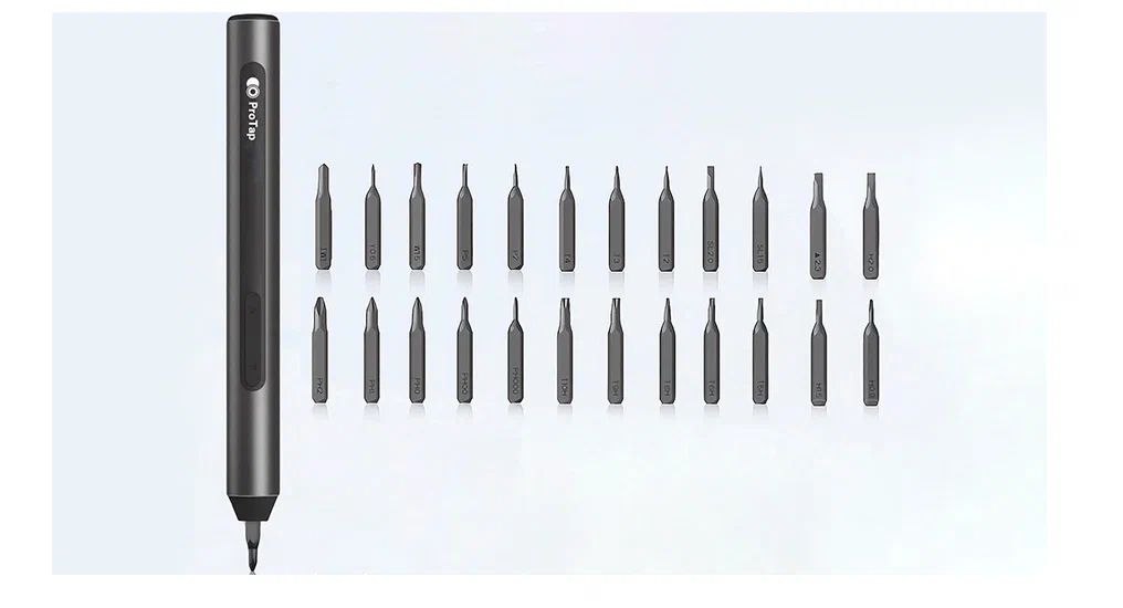 картинка Отвертка с битами Xiaomi ProTap Electric Precisoon Screwdriver Set Kit 25 in1 PRTPES1 Grey EU от магазина КомпьютерЦентр