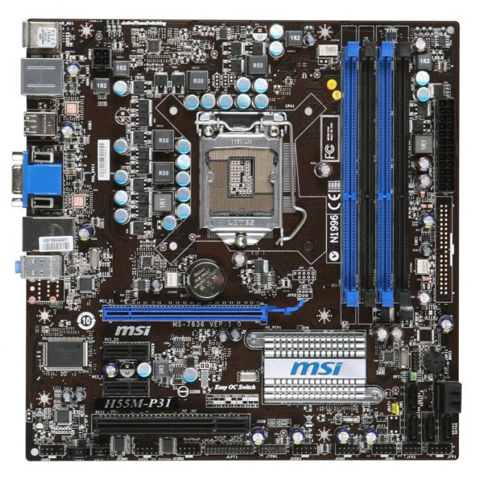 картинка Материнская плата MSI H55M-P31 (H55M-P31) от магазина КомпьютерЦентр