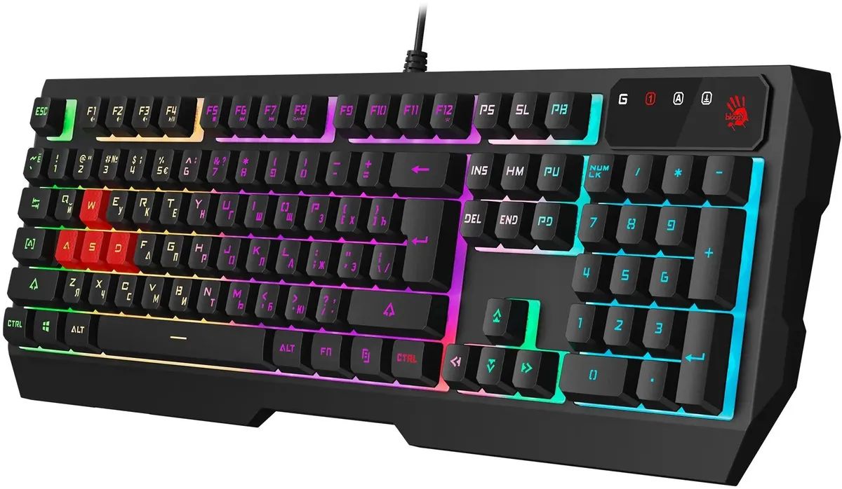 картинка Клавиатура A4-Tech Bloody B140N Black, Multimedia for gaimer, USB, LED от магазина КомпьютерЦентр