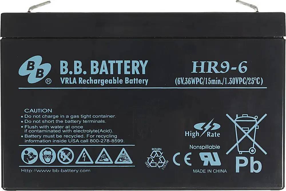 картинка Аккумулятор для ИБП BB HR 9-6 6В 9Ач от магазина КомпьютерЦентр