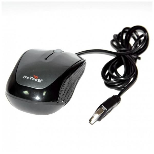 картинка Мышка DeTech DE-3062 USB Shiny Gray от магазина КомпьютерЦентр