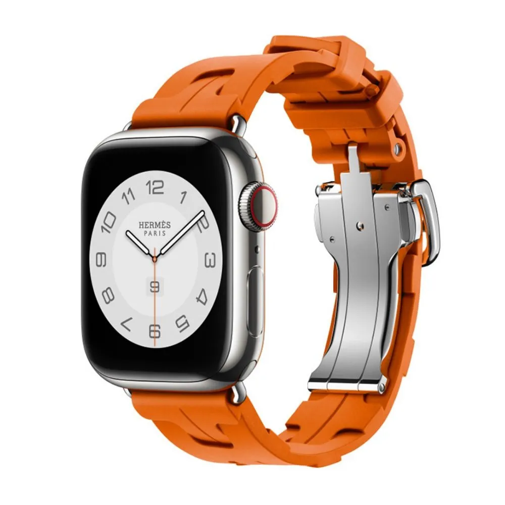 картинка Силиконовый Ремешок Для Apple Watch 38 - 41 мм Kilim Single Tour оранжевый от магазина КомпьютерЦентр